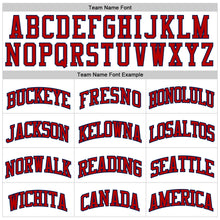 Load image into Gallery viewer, Custom White Red Pinstripe Red-Navy Authentic Basketball Jersey

