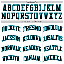 Load image into Gallery viewer, Custom White Teal Pinstripe Black Authentic Basketball Jersey
