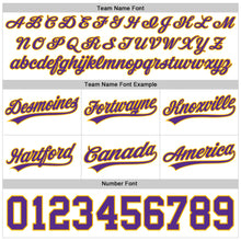 Charger l&#39;image dans la galerie, Custom White Purple-Gold Authentic Throwback Basketball Shorts
