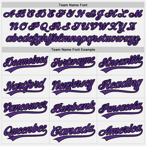 Custom White Black Pinstripe Purple Authentic Baseball Jersey