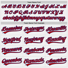 Загрузить изображение в средство просмотра галереи, Custom White Red Pinstripe Red-Royal Authentic Baseball Jersey
