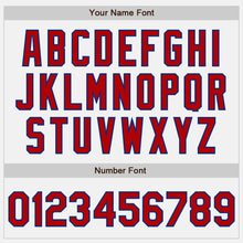 Загрузить изображение в средство просмотра галереи, Custom White Red Pinstripe Red-Royal Authentic Baseball Jersey

