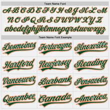 Загрузить изображение в средство просмотра галереи, Custom White Green Pinstripe Green-Orange Authentic Baseball Jersey
