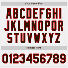 Load image into Gallery viewer, Custom White Brown Pinstripe Brown-Red Authentic Baseball Jersey
