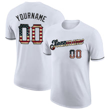 Charger l&#39;image dans la galerie, Custom White Vintage USA Flag-Black Performance T-Shirt
