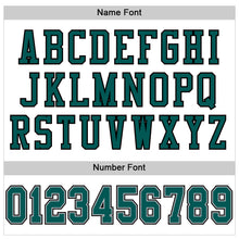 Load image into Gallery viewer, Custom White Midnight Green-Black Mesh Authentic Football Jersey
