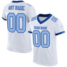 Laden Sie das Bild in den Galerie-Viewer, Custom White Light Blue-Royal Mesh Authentic Football Jersey
