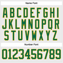Charger l&#39;image dans la galerie, Custom White Kelly Green-Gold Hockey Lace Neck Jersey

