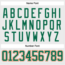 Загрузить изображение в средство просмотра галереи, Custom White Kelly Green-Orange Hockey Lace Neck Jersey
