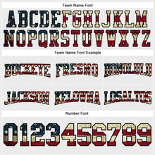 Загрузить изображение в средство просмотра галереи, Custom Stitched White Vintage USA Flag Black-Crimson Football Pullover Sweatshirt Hoodie
