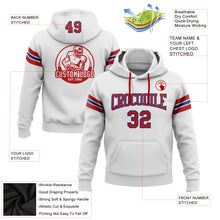 Laden Sie das Bild in den Galerie-Viewer, Custom Stitched White Red-Royal Football Pullover Sweatshirt Hoodie
