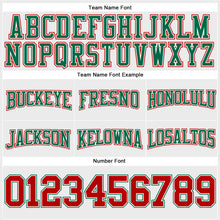 Charger l&#39;image dans la galerie, Custom Stitched White Red-Kelly Green Football Pullover Sweatshirt Hoodie
