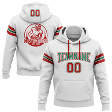 Laden Sie das Bild in den Galerie-Viewer, Custom Stitched White Red-Kelly Green Football Pullover Sweatshirt Hoodie
