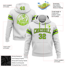 Laden Sie das Bild in den Galerie-Viewer, Custom Stitched White Neon Green-Black Football Pullover Sweatshirt Hoodie

