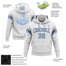 Загрузить изображение в средство просмотра галереи, Custom Stitched White Light Blue-Steel Gray Football Pullover Sweatshirt Hoodie
