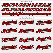 Load image into Gallery viewer, Custom White Red-Black Authentic Baseball Jersey
