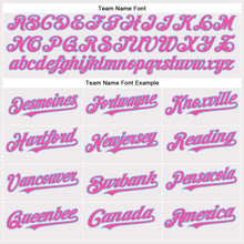 Charger l&#39;image dans la galerie, Custom White Pink-Light Blue Authentic Baseball Jersey
