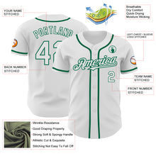 Charger l&#39;image dans la galerie, Custom White Kelly Green Authentic Baseball Jersey
