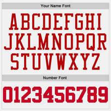 Charger l&#39;image dans la galerie, Custom White Navy Pinstripe Red Authentic Baseball Jersey
