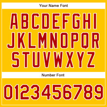 Load image into Gallery viewer, Custom Yellow Red-White Authentic Baseball Jersey
