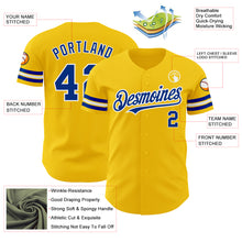 Laden Sie das Bild in den Galerie-Viewer, Custom Yellow Royal-White Authentic Baseball Jersey
