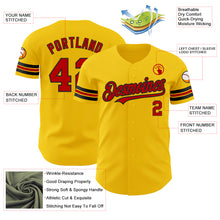 Laden Sie das Bild in den Galerie-Viewer, Custom Yellow Red-Black Authentic Baseball Jersey
