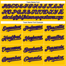 Charger l&#39;image dans la galerie, Custom Yellow Purple-Black Authentic Baseball Jersey
