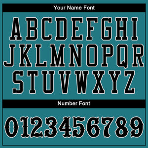 Custom Teal Black-Gray Authentic Baseball Jersey