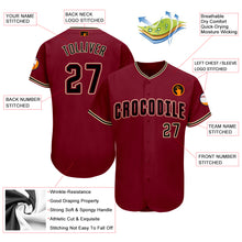 Load image into Gallery viewer, Custom Crimson Black-City Cream Baseball Jersey
