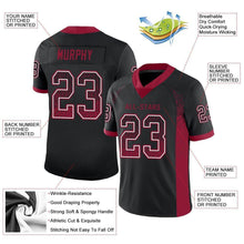 Load image into Gallery viewer, Custom Black Cardinal-White Mesh Drift Fashion Football Jersey
