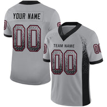 Load image into Gallery viewer, Custom Light Gray Black-Cardinal Mesh Drift Fashion Football Jersey
