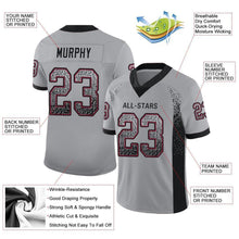 Load image into Gallery viewer, Custom Light Gray Black-Cardinal Mesh Drift Fashion Football Jersey
