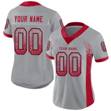 Load image into Gallery viewer, Custom Light Gray Red-Black Mesh Drift Fashion Football Jersey
