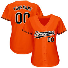 Load image into Gallery viewer, Custom Orange Black-White Baseball Jersey

