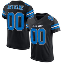 Load image into Gallery viewer, Custom Black Panther Blue-White Mesh Authentic Football Jersey
