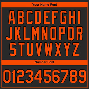 Custom Black Orange Authentic Baseball Jersey