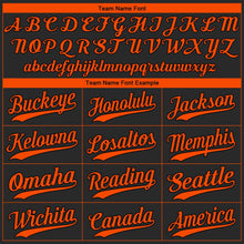 Load image into Gallery viewer, Custom Black Orange Authentic Baseball Jersey
