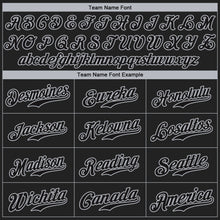 Load image into Gallery viewer, Custom Black Black-Gray Authentic Baseball Jersey
