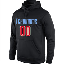 Load image into Gallery viewer, Custom Stitched Black Red-Cream Sports Pullover Sweatshirt Hoodie
