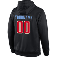 Load image into Gallery viewer, Custom Stitched Black Red-Cream Sports Pullover Sweatshirt Hoodie

