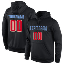 Load image into Gallery viewer, Custom Stitched Black Red-Cream Sports Pullover Sweatshirt Hoodie
