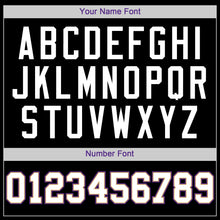 Laden Sie das Bild in den Galerie-Viewer, Custom Black White-Purple Authentic Baseball Jersey
