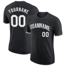Load image into Gallery viewer, Custom Black White-Gray Performance T-Shirt
