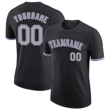 Загрузить изображение в средство просмотра галереи, Custom Black Gray-Purple Performance T-Shirt
