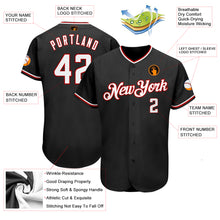 Laden Sie das Bild in den Galerie-Viewer, Custom Black White-Red Authentic Baseball Jersey
