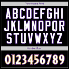 Laden Sie das Bild in den Galerie-Viewer, Custom Black White-Purple Authentic Baseball Jersey

