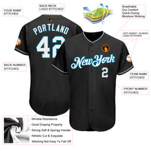Laden Sie das Bild in den Galerie-Viewer, Custom Black White-Panther Blue Authentic Baseball Jersey
