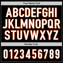 Laden Sie das Bild in den Galerie-Viewer, Custom Black White-Orange Authentic Baseball Jersey
