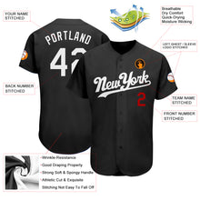 Laden Sie das Bild in den Galerie-Viewer, Custom Black White-Red Authentic Baseball Jersey
