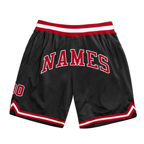 Chicago Bulls Nba Shorts Pinstripe Black And Red Just Don Vintage
